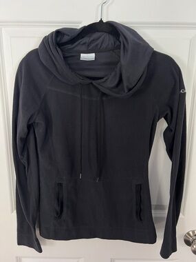 Columbia Black Hooded Cowl Pullover Sweater